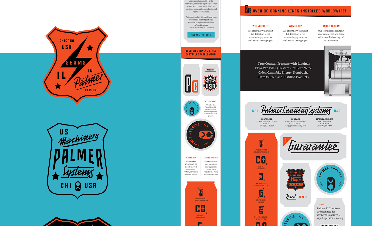 1500x912 KCS PalmerBev print collateral 01 Machinery palmer B2B Branding system